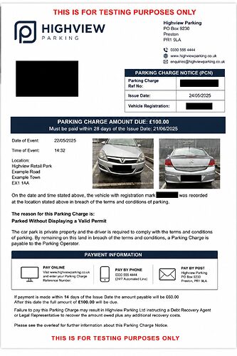 Redacted PCN