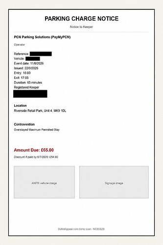 Redacted PCN